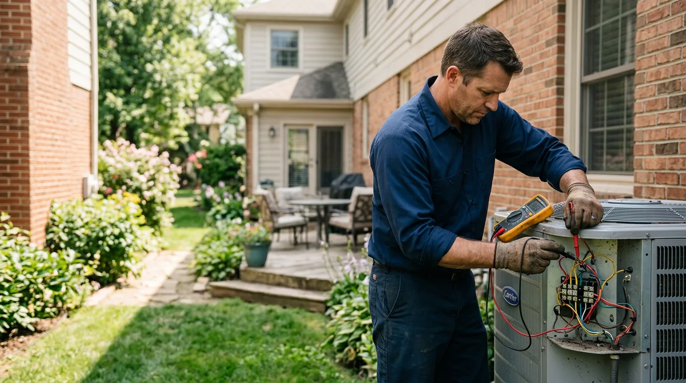 HVAC technician working near Marine City, MI